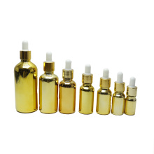 Wholesale 5ml 10ml 15ml 20ml 30ml 50ml 100ml gold essential oil glass dropper bottle GB- 136S